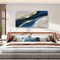 Abstract Canvas Wall Art for Living room Office Bedroom Golden Blue Wall Art